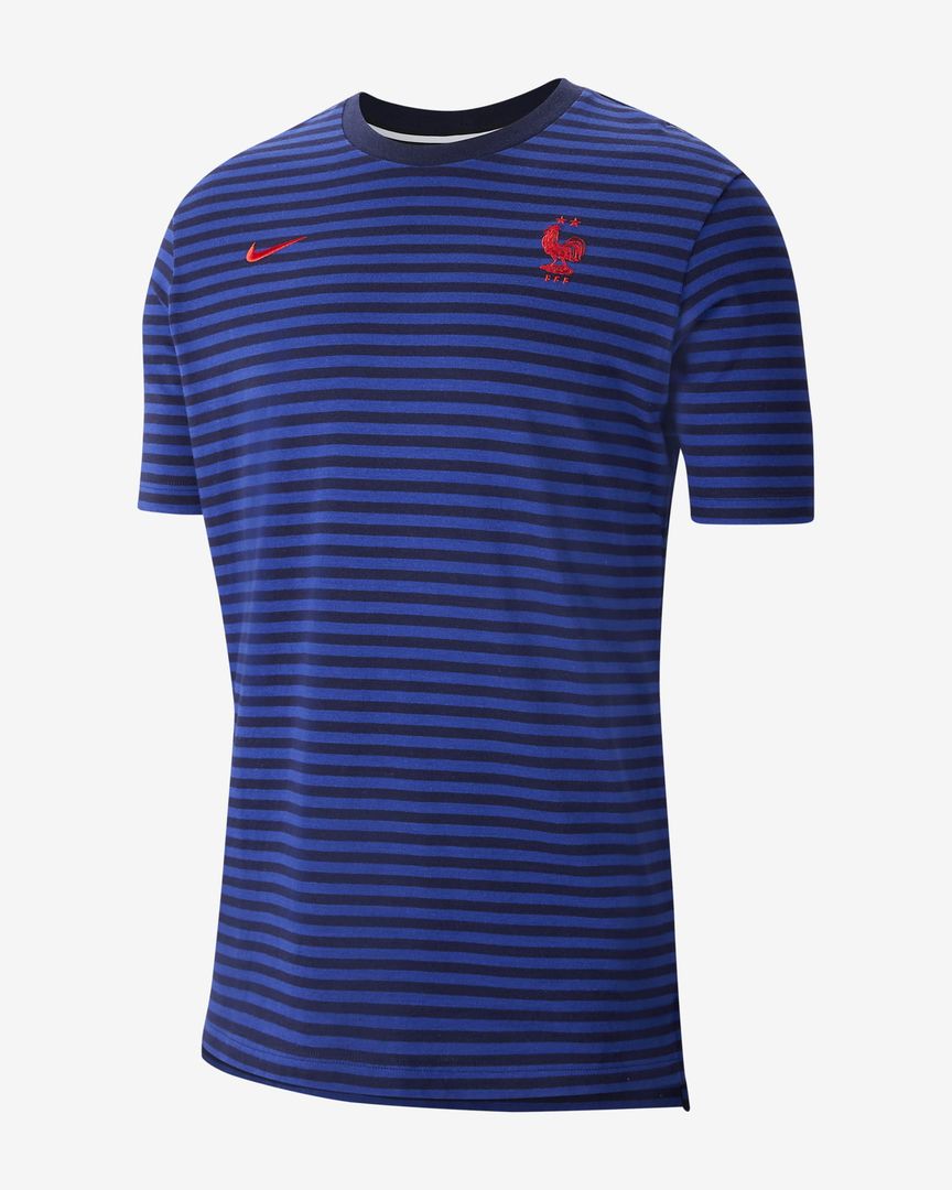 FFF Knit Short-Sleeve Top - Blackened Blue / Deep Royal Blue / University Red