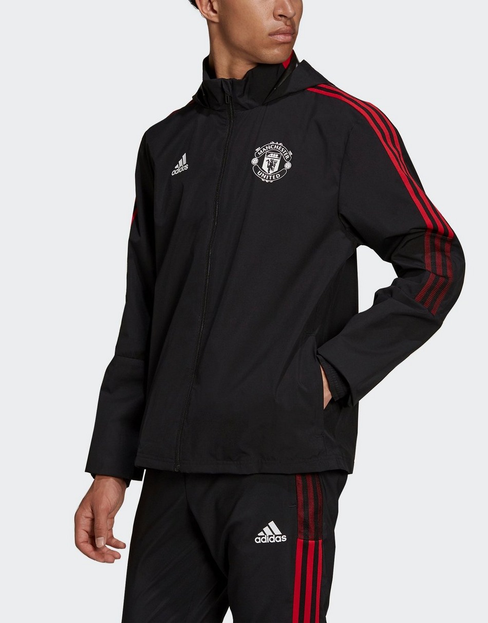 Manchester United 21/22 All Weather Jacket - Black / red - Football Shirt Culture - Latest Football Kit News and