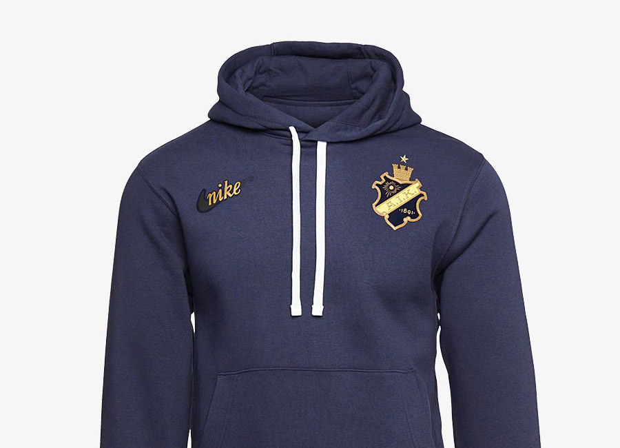 Nike AIK Royal Edition Fleece Hoody - Obsidian / White