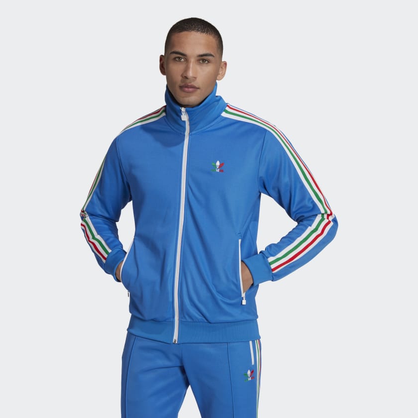 Adidas Beckenbauer (Italy) Track Top - Bright Royal / White / Red / Green