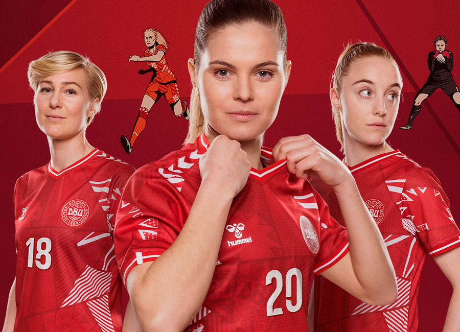 Denmark 2023 Hummel Women's Home Shirt
