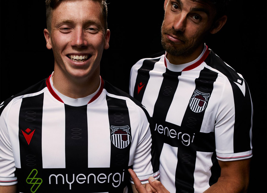 Grimsby Town 2022-23 Macron Home Kit