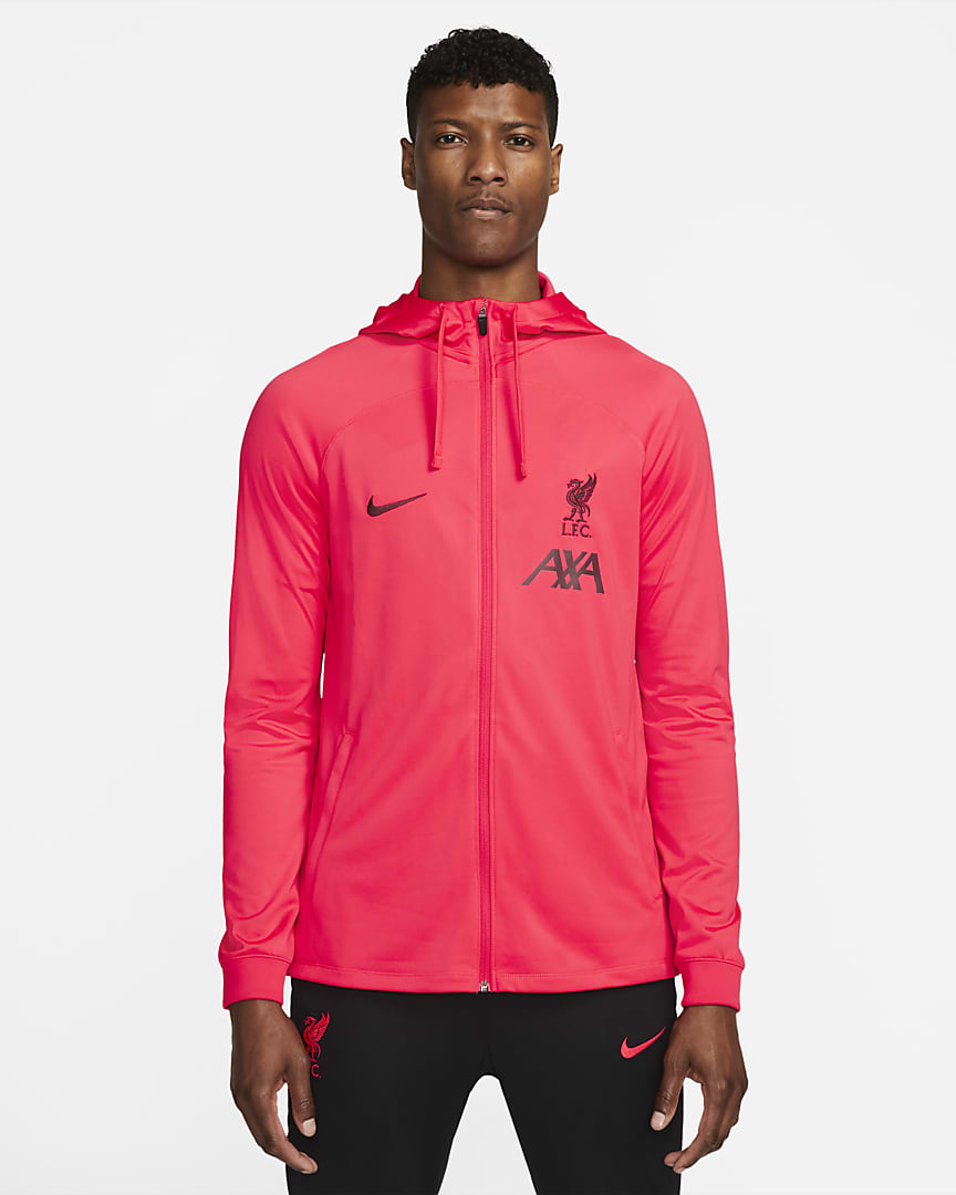 Liverpool 22/23 Strike Nike Dri-FIT Football Tracksuit Jacket - Siren Red / Burgundy Crush