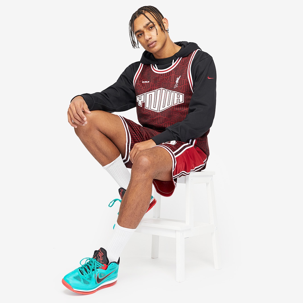 Nike LeBron James x Liverpool FC DNA+ 8inch Shorts - Burgundy Crush / Tough Red/White