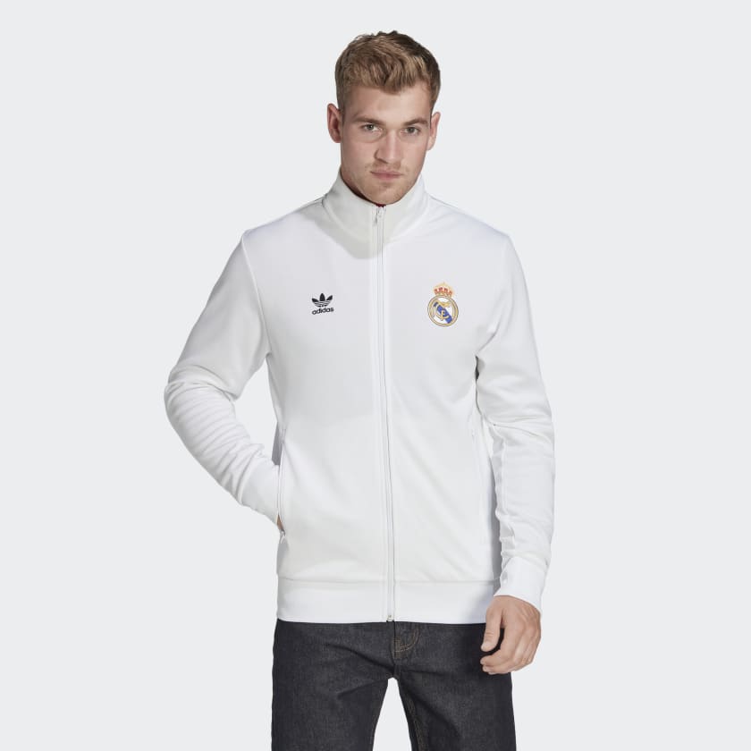 Real Madrid Essentials Trefoil Track Top - White