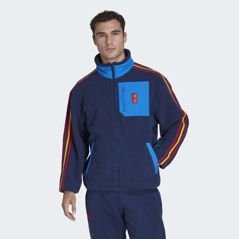 Spain 2022 Lifestyler Fleece Jacket - Team Navy Blue