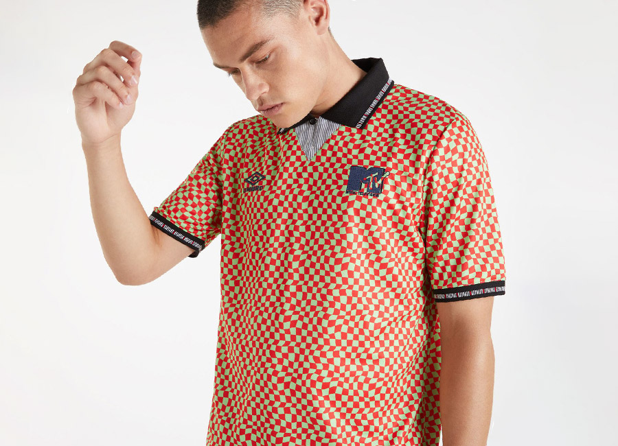 Umbro x MTV Jersey - Jade Lime / Flame Scarlet