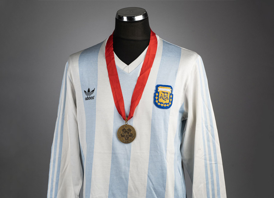 Diego Simone's Argentina 1991 Copa America Match Worn Shirt