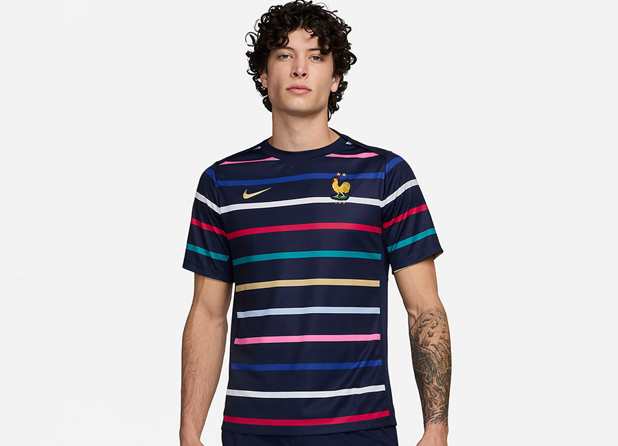 France 2024 Nike Pre-Match Shirt - Blackened Blue / Club Gold