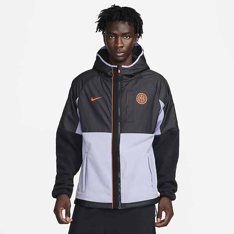 Inter Milan AWF Third Nike Football Winterized Full-Zip Jacket - Black / Indigo Haze / Safety Orange / Safety Orange