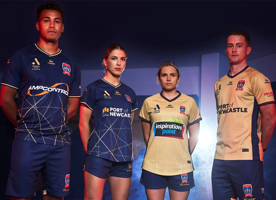 Newcastle Jets 2023-24 Home, Away and Third Kits
