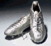 A PRESENTATION PAIR OF SILVER-PAINTED FOOTBALL BOOTS 