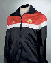 A RED, BLACK AND WHITE MANCHESTER UNITED F.A. CUP FINAL TRACKSUIT TOP 