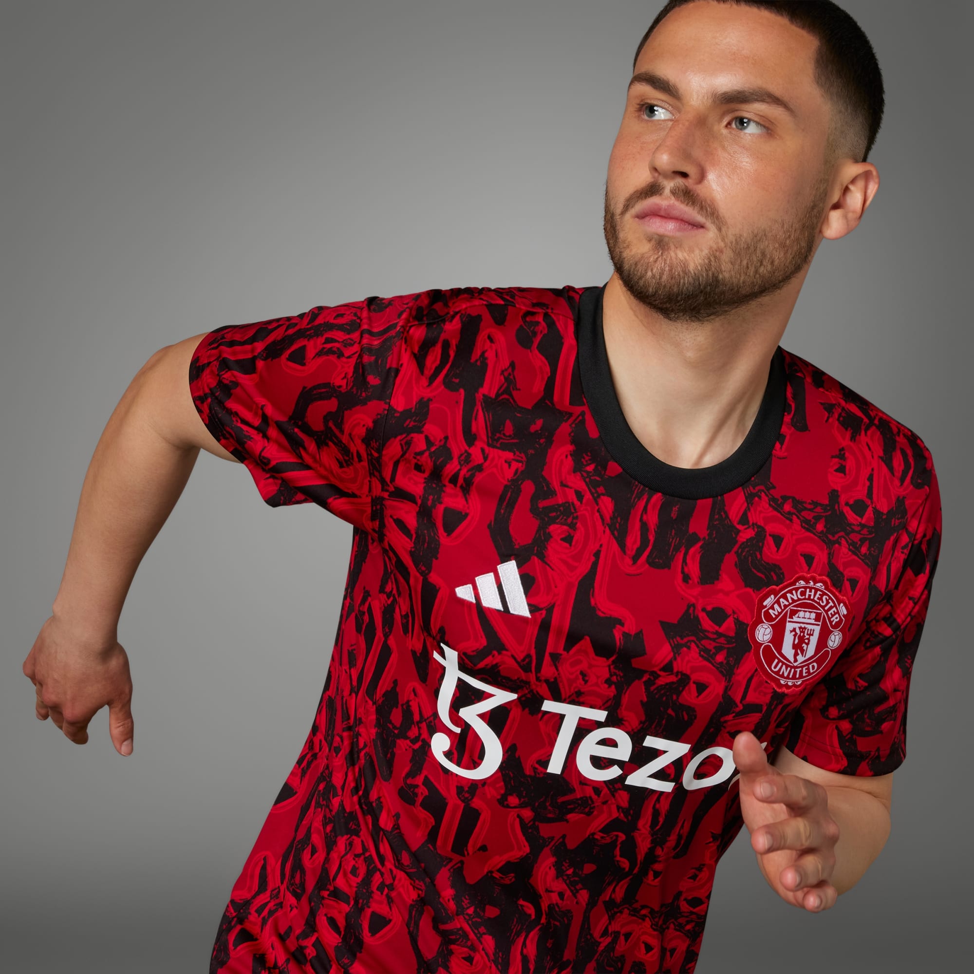 Manchester United 2023 24 Pre Match Jersey Mufc Red Black Manchester United 2023 24 Pre Match Jersey Mufc Red Black