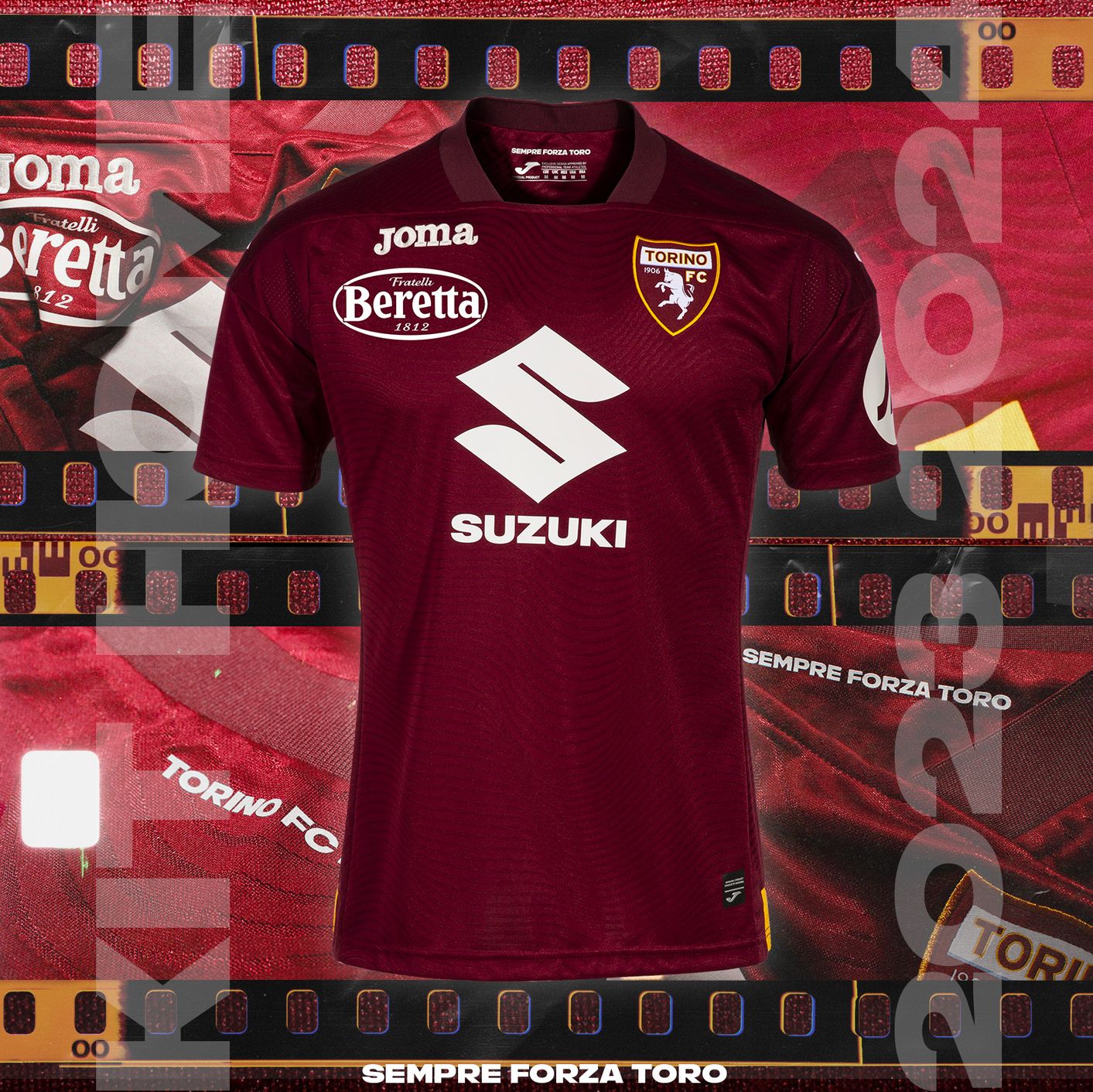 Jersey Joma Torino Home Jersey 2023-2024 Burdeos - Fútbol Emotion