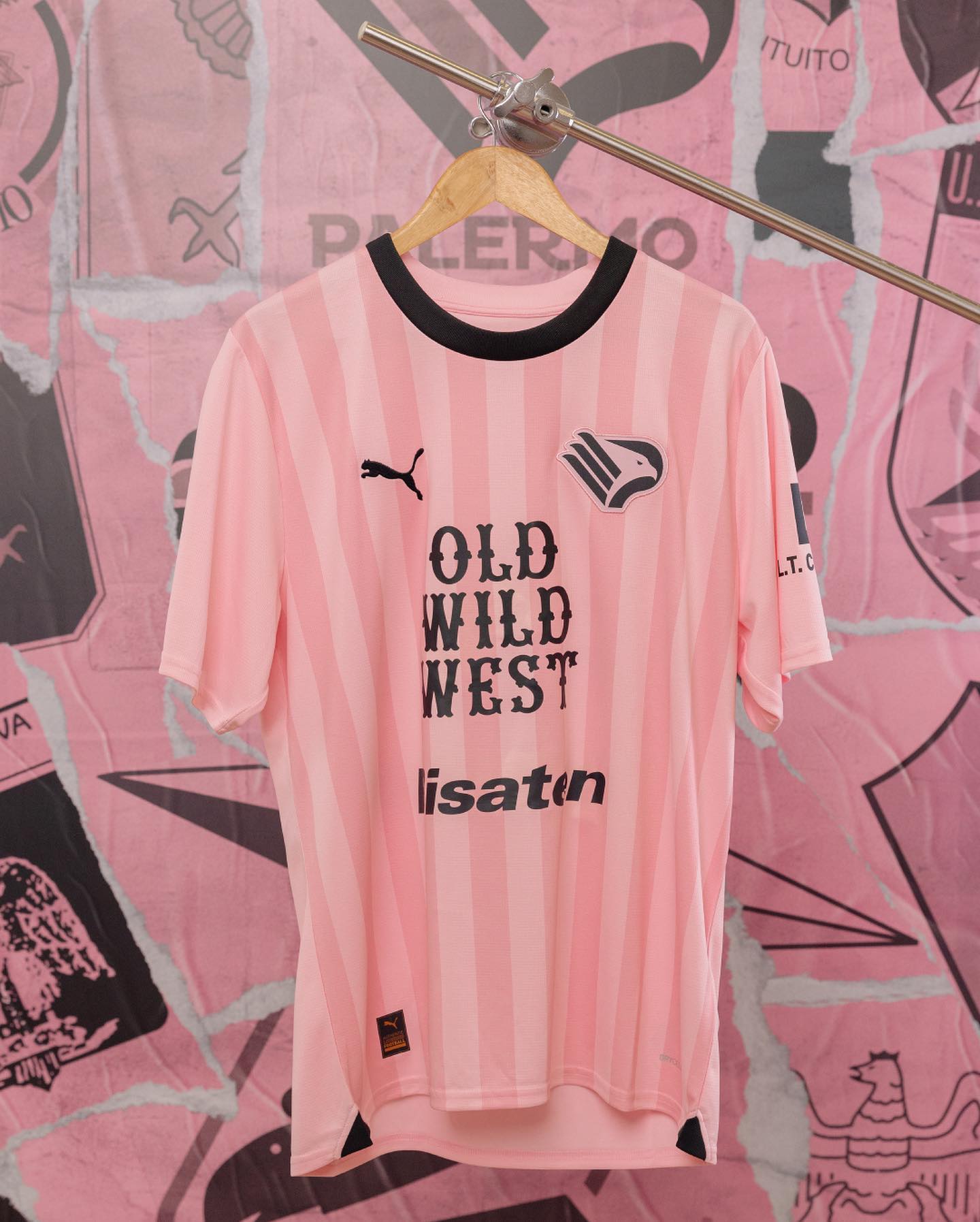 Puma Palermo FC 23/24 Home Jersey, pink and black