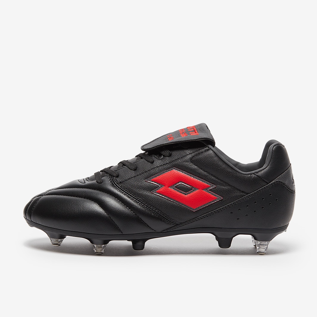 Lotto Stadio 200 III SGX 50th Anniversary - All Black / Flame Red