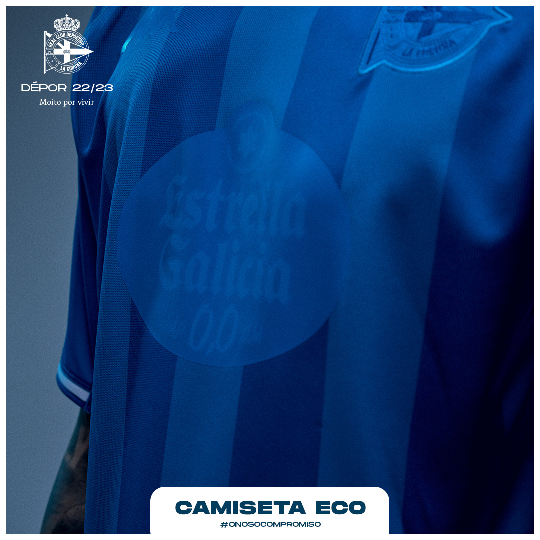 Camiseta Kombat Kappa RCD La Coruña Oficial - Equipación Local De Fútbol, Para Casa Y Deporte