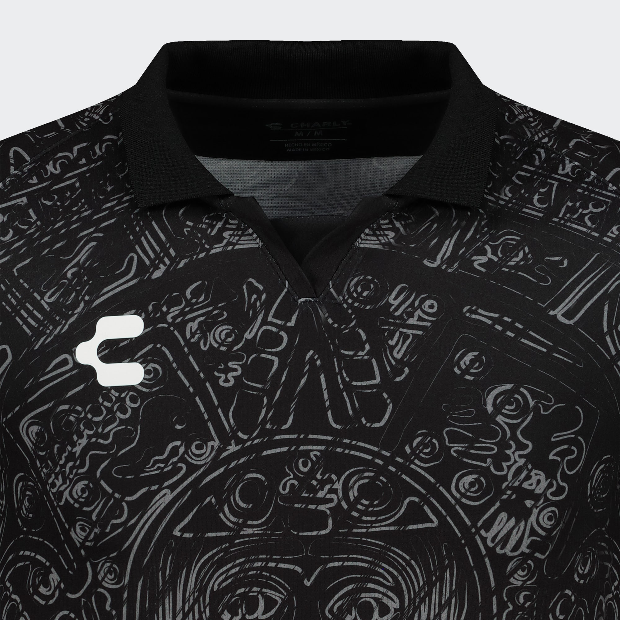Charly 2024 Mexico Aztec Heritage Jersey Black Football Shirt