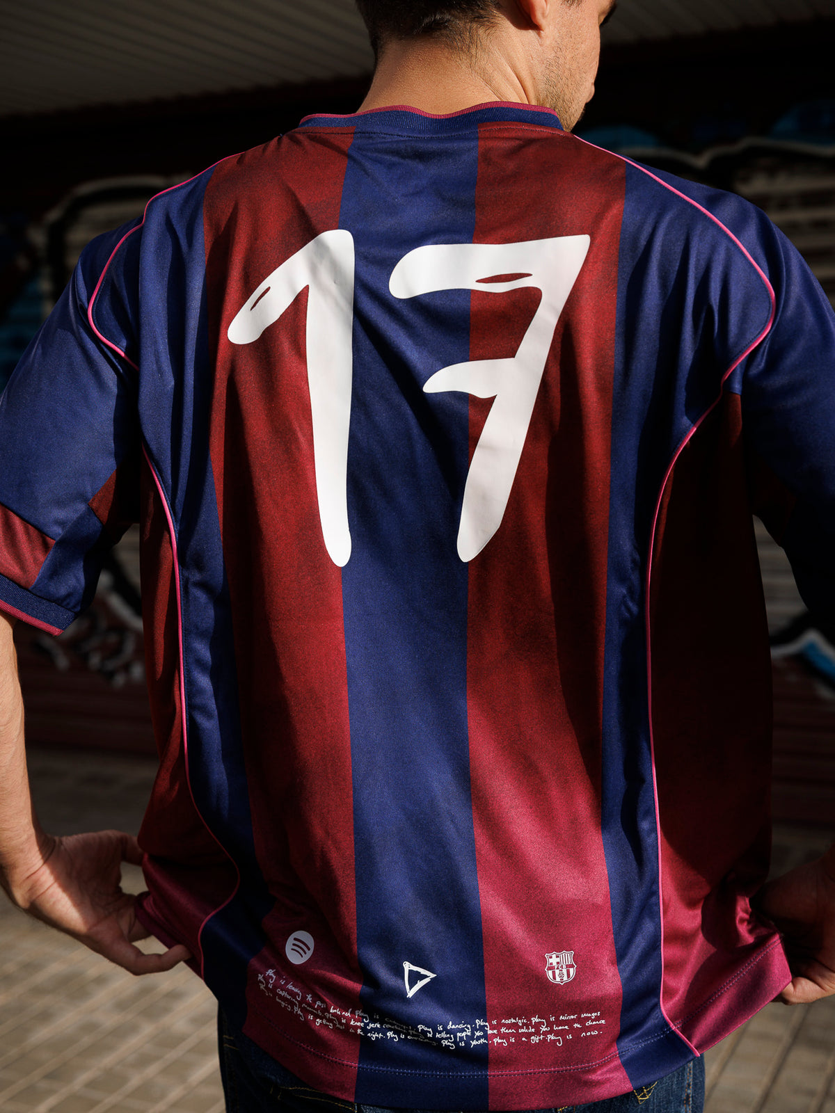 FC バルセロナ x Sheeran Retro ユニフォーム 正規品 Ed Sheeran x Spotify x FC Barcelona Retro 2004/05 Home Play Jersey