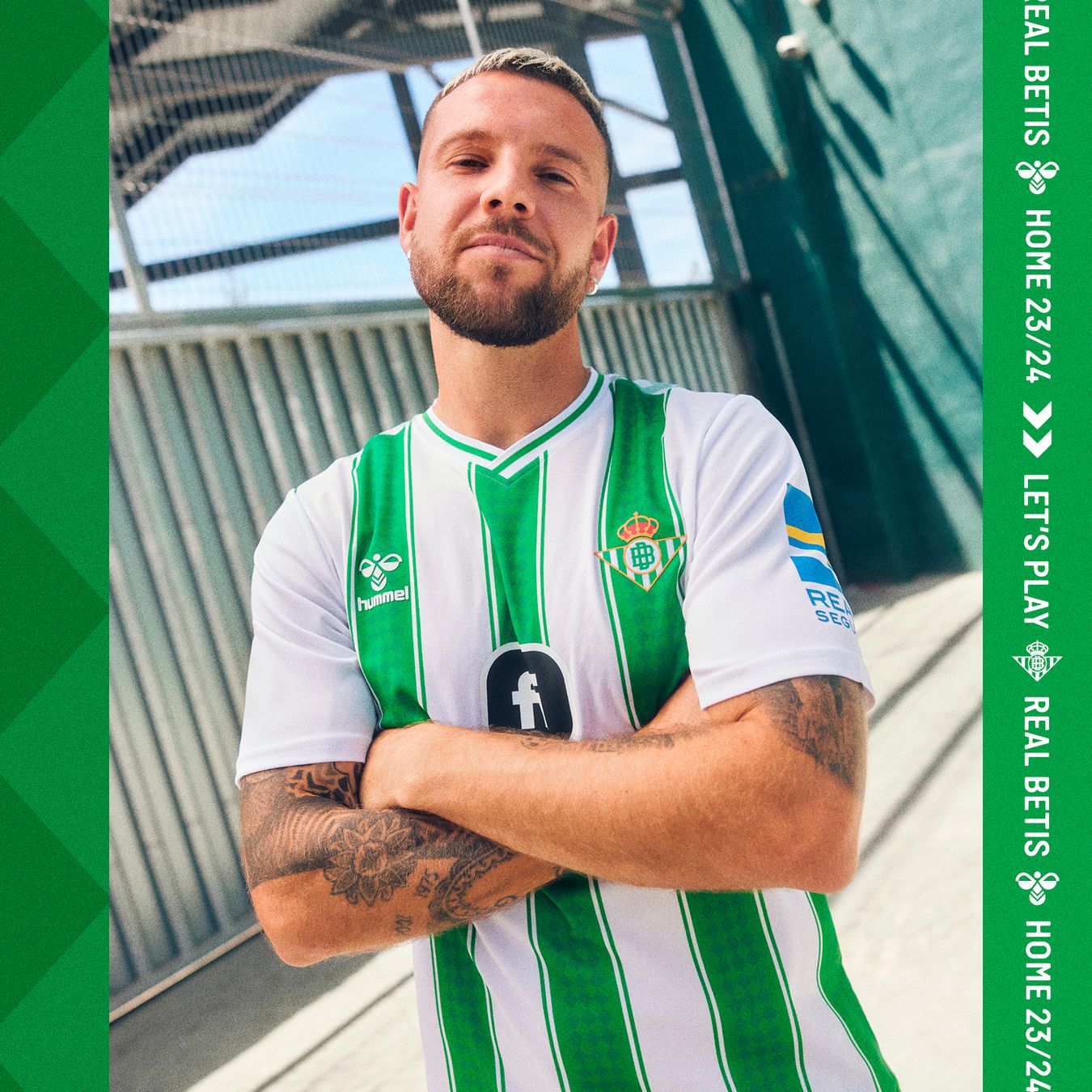 Zaino Hummel Real Betis 2022-2023 – Black – 34x44x19 Cm – Con Scomparto PC E Tasche