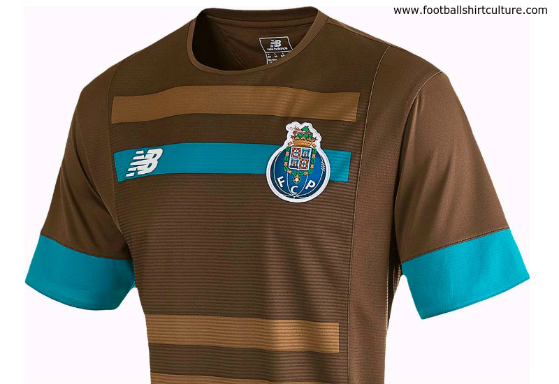 Large Details about   PORTO 2015/16 AWAY BROWN/BLUE PORTUGAL SOCCER SHIRT FOOTBALL JERSEY BNWT 