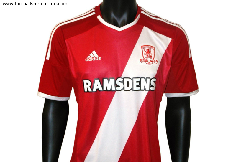 Middlesbrough 14/15 Adidas Home Football Shirt 14/15 Kits Football
