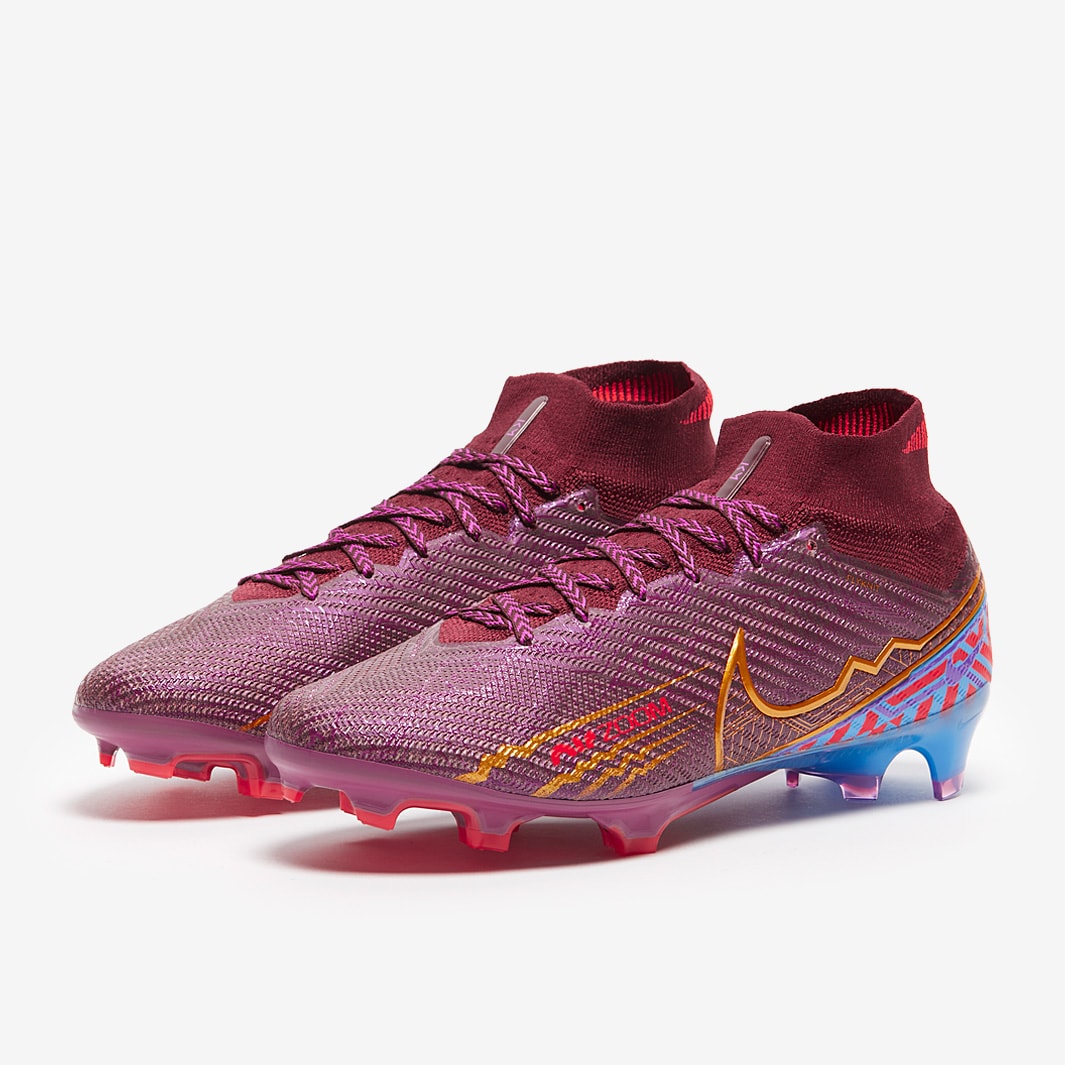 Nike Air Zoom Mercurial Superfly IX Elite KM FG - Dark Beetroot / Mtlc ...