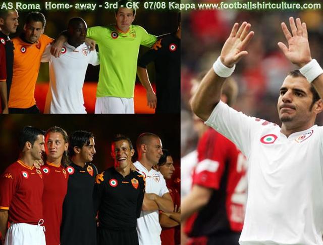 AS Roma 2007-2008 kappa football shirts