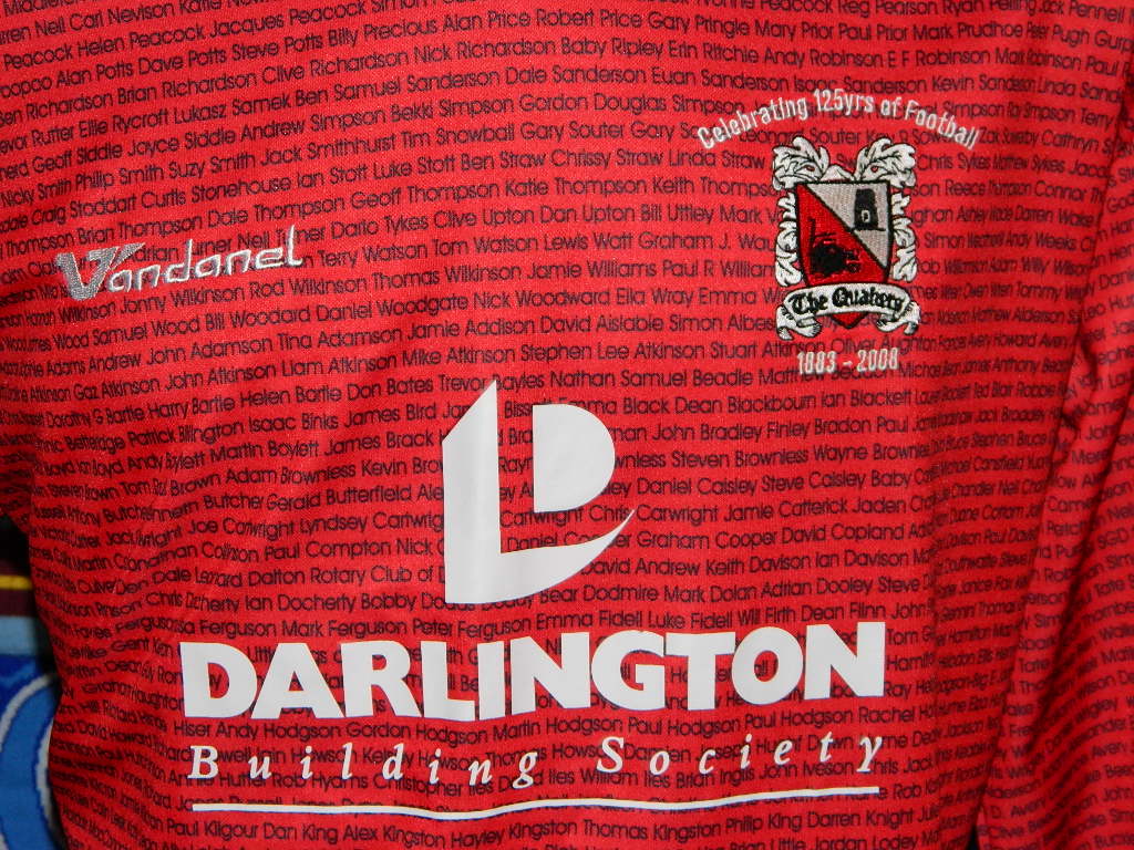 Darlington 07/09 away 125th Anniversary shirt