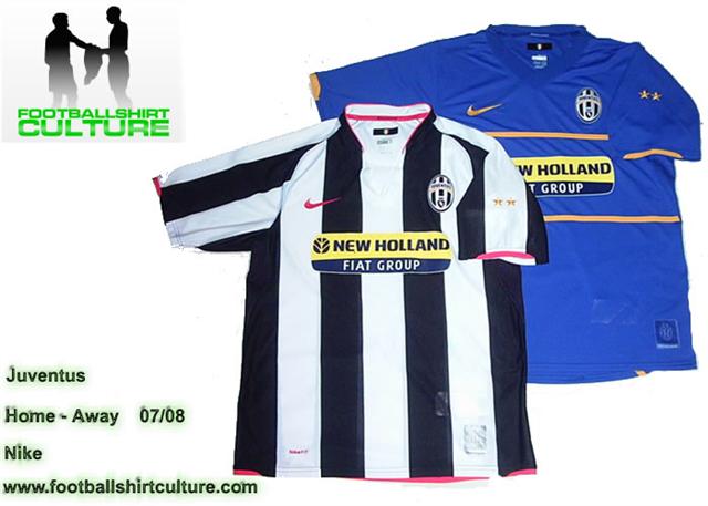 Juventus 07/08 home & away nike shirts maglia