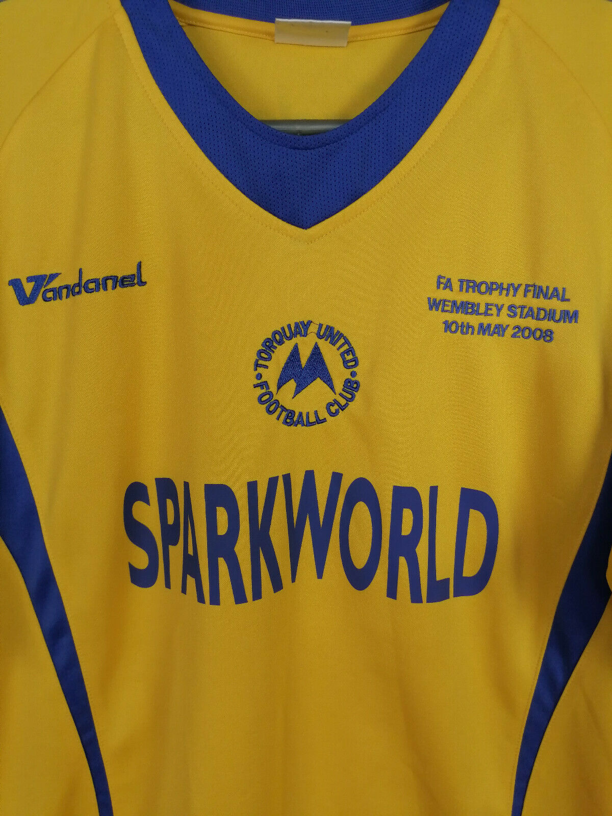 Torquay United Embroidered Trophy Final 2008 Shirt