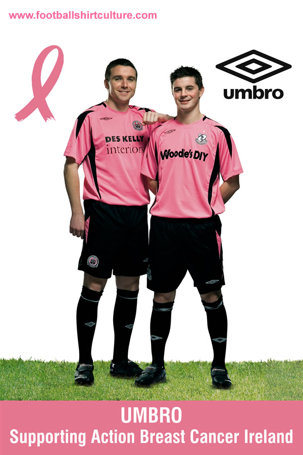shamrock rovers bohemians 08 09 pink kits 2