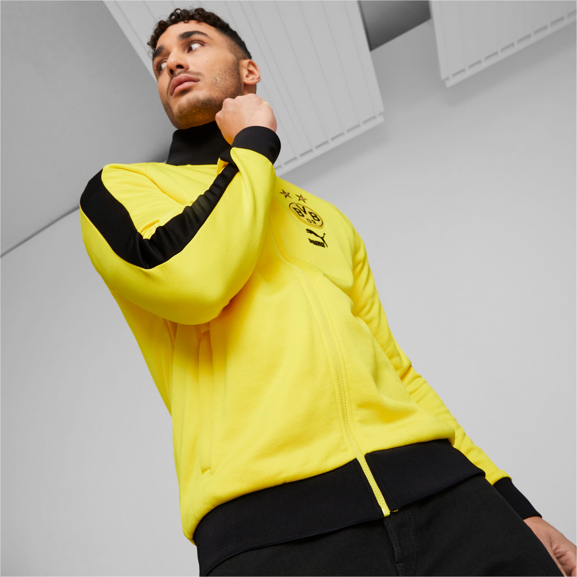 Borussia Dortmund ftblHeritage T7 Track Jacket - Cyber Yellow ...