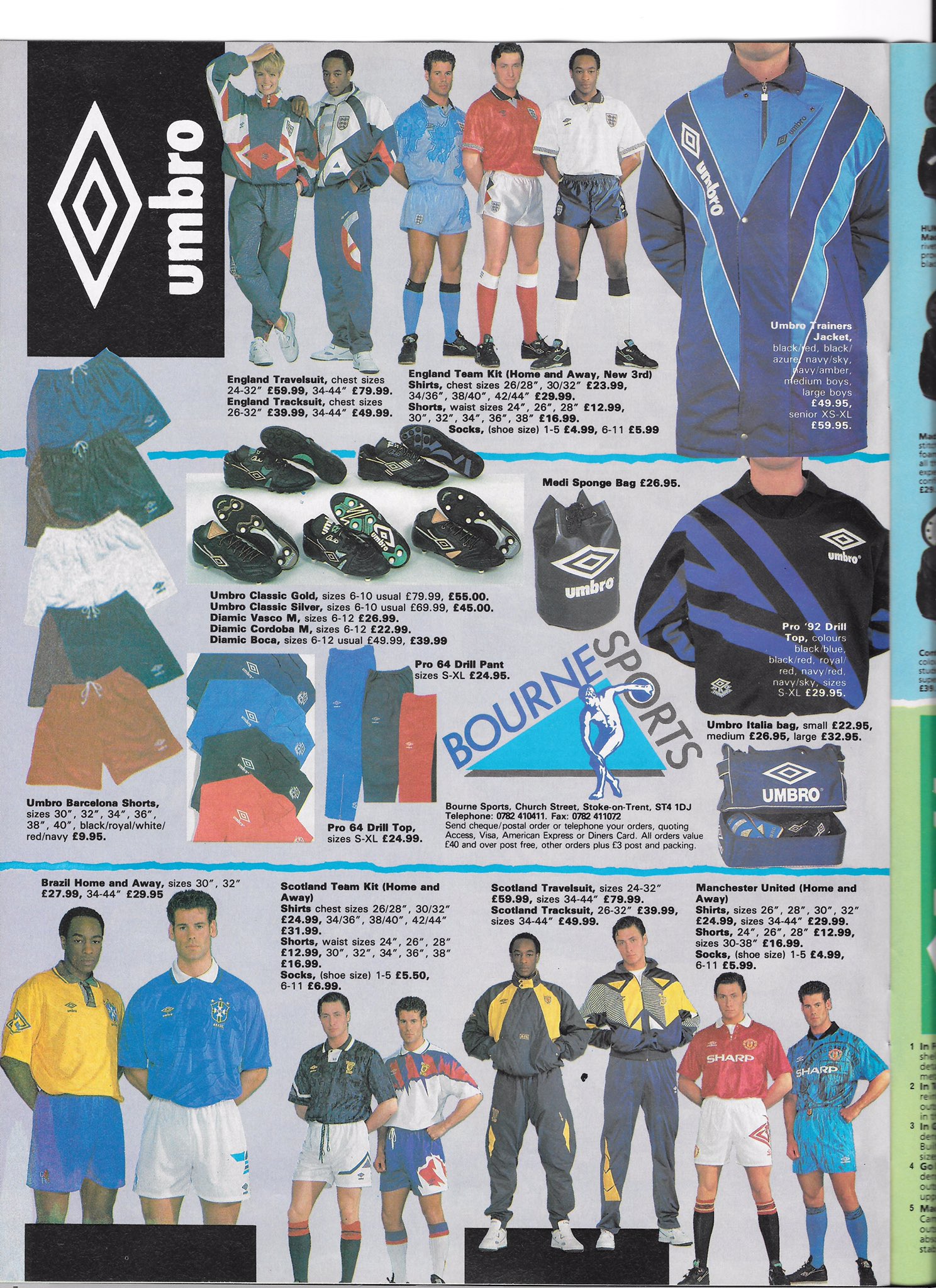 1992 Bourne Sports Catalogue Pages Football Shirt Culture Latest