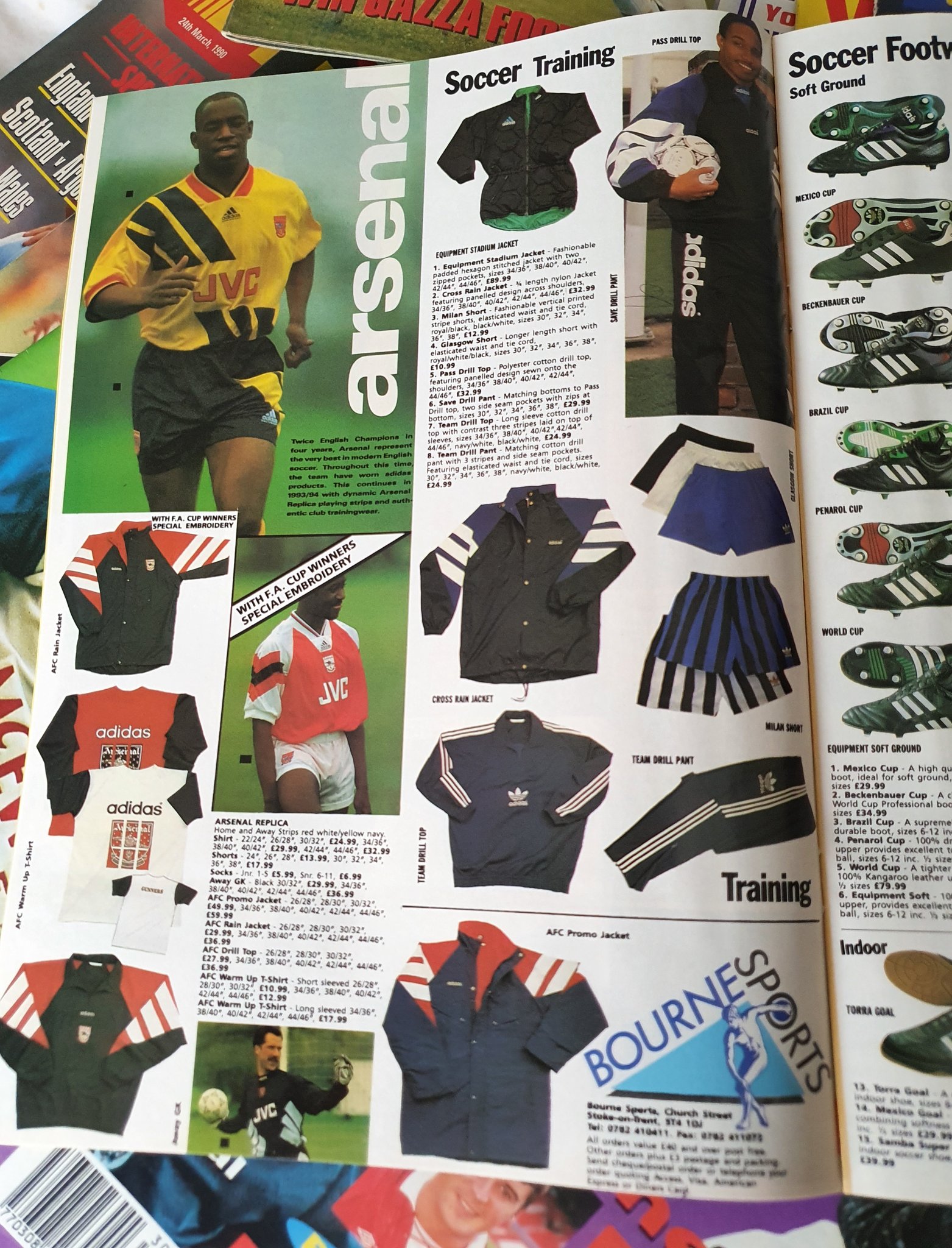 1993 Bourne Sports Catalogue Pages Football Shirt Culture Latest