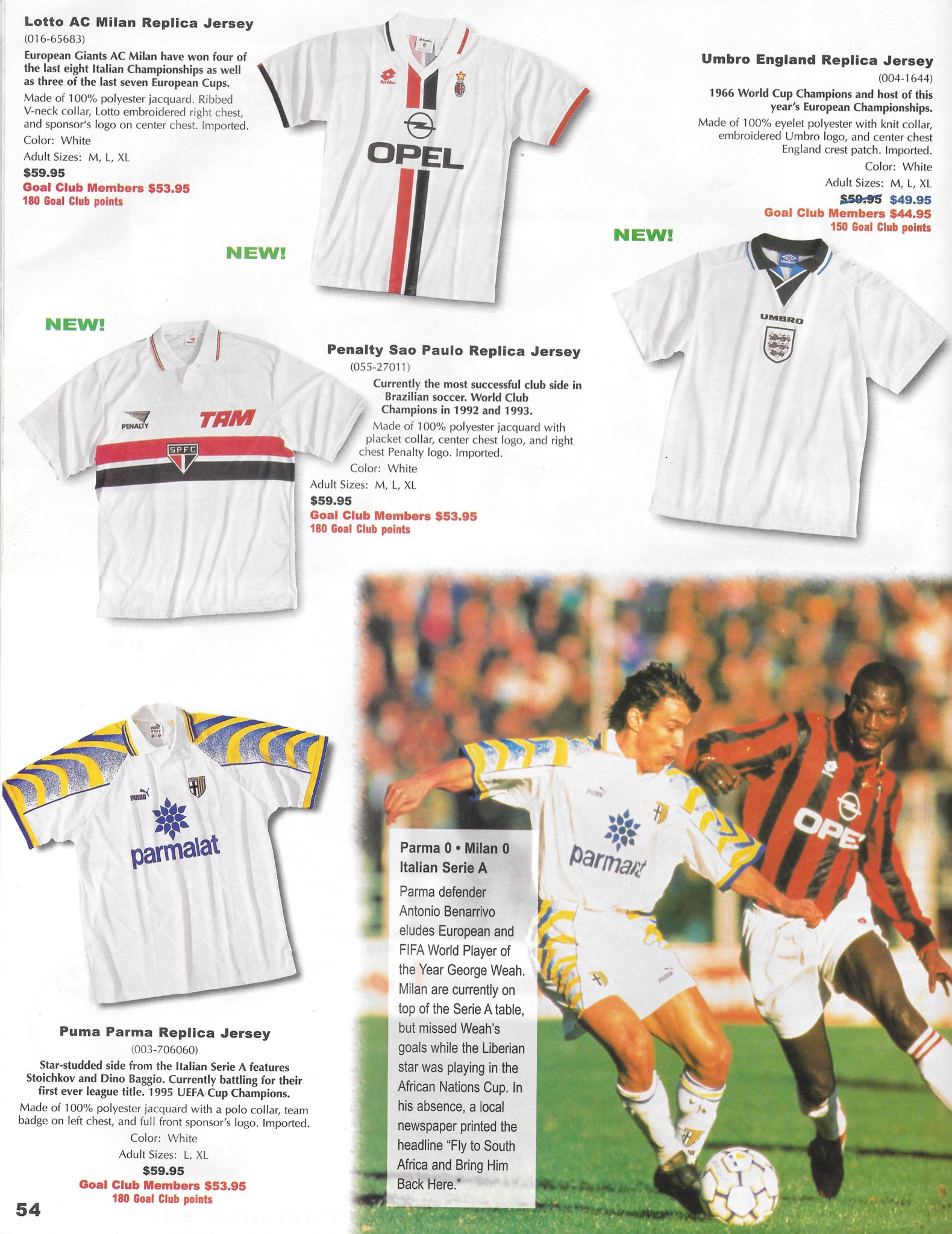 1996 Eurosport Catalogue Pages Football Shirt Culture