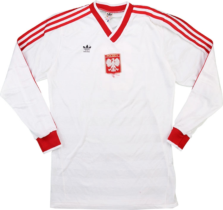 Adidas 1986 Poland Match Worn Home Shirt - Vintage Football Shirts