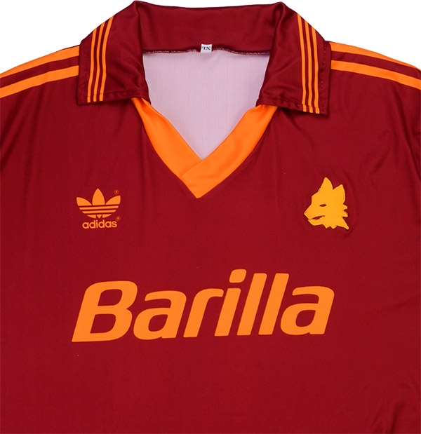 Adidas 1992-93 Roma Match Worn Home Shirt - Football Shirt Culture ...