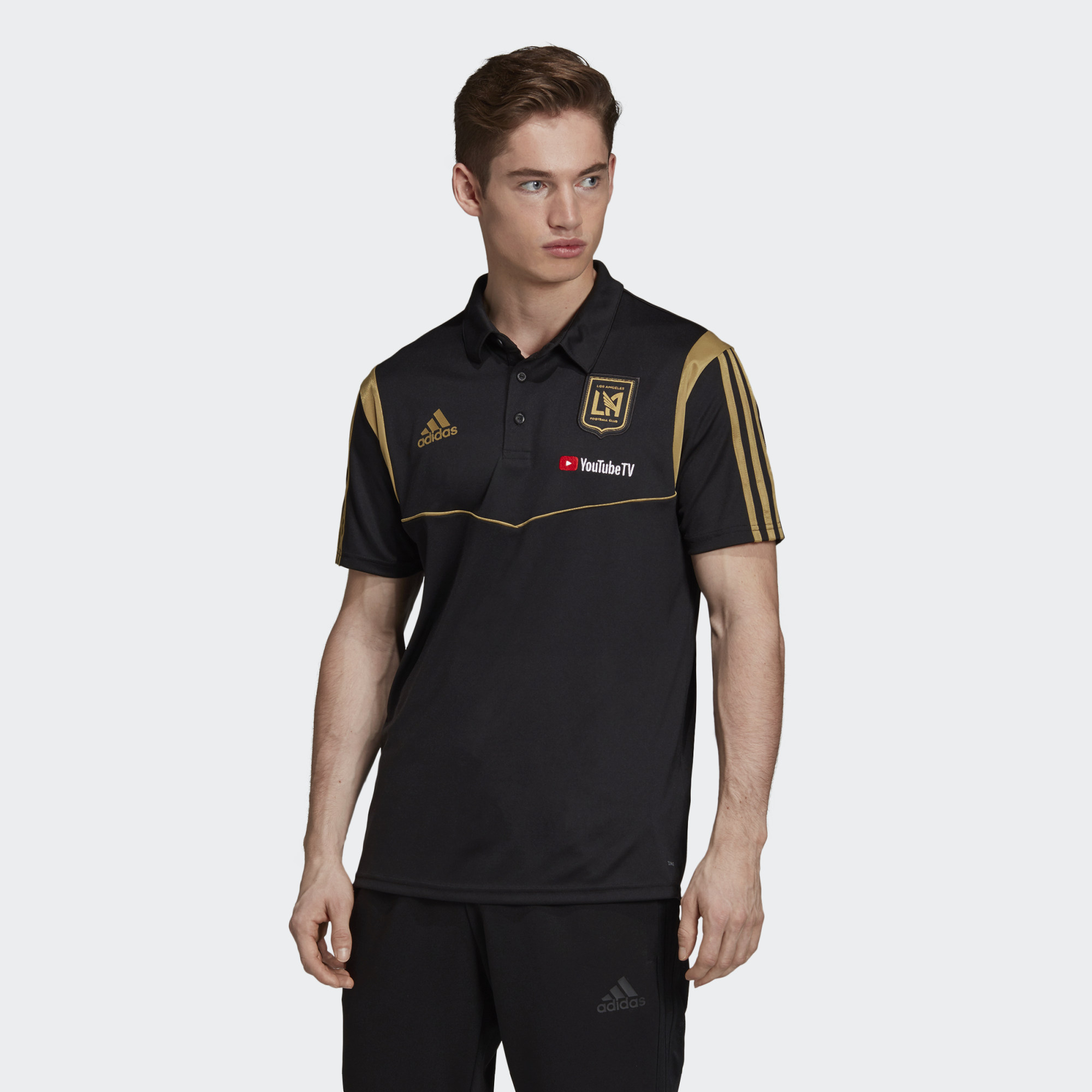 Adidas 2019 Los Angeles FC Polo Shirt - Black / Dark Football Gold