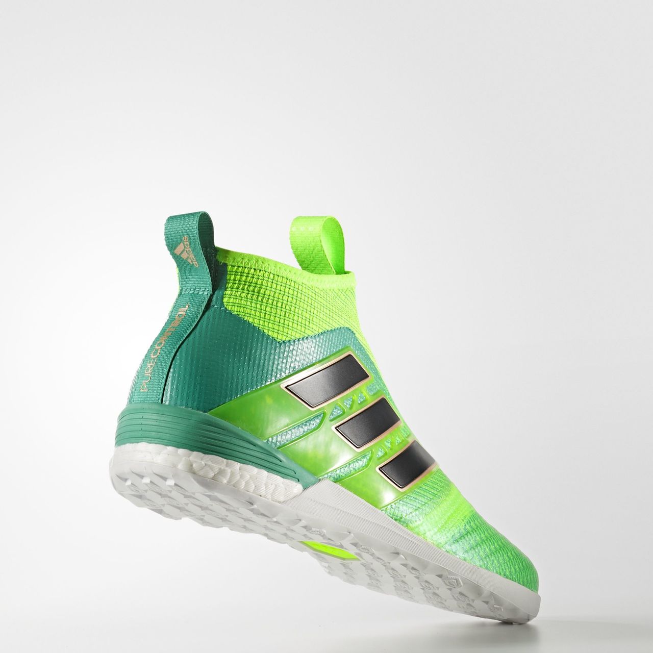Adidas Ace Tango 17+ Purecontrol Turbocharge Indoor Boots - Solar Green / Core Black / Core 