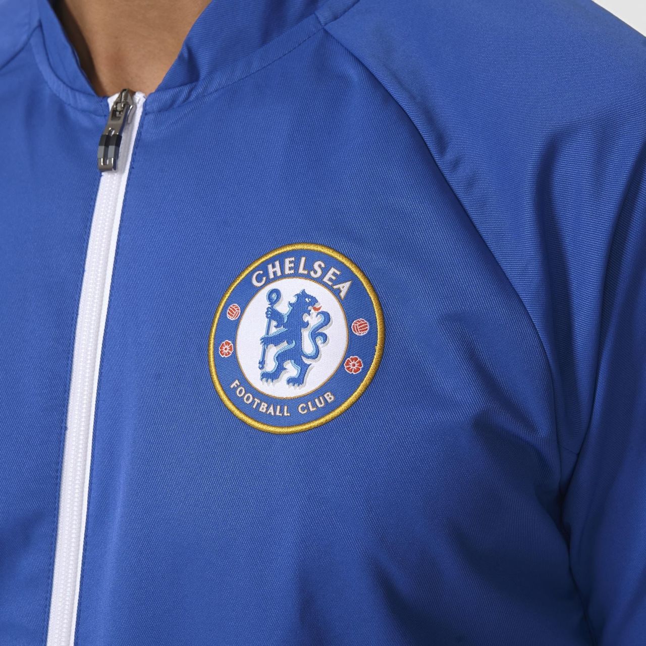 Adidas Chelsea FC Anthem Jacket - Chelsea Blue / White - Football Shirt ...