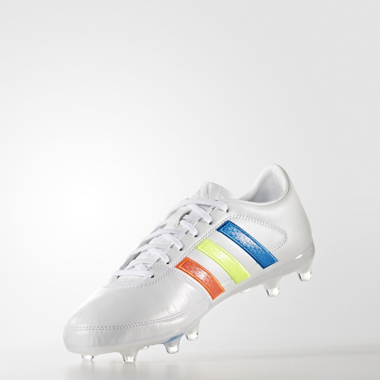 Adidas Gloro 16.1 Firm Ground Boots White / Solar Yellow / Shock Blue