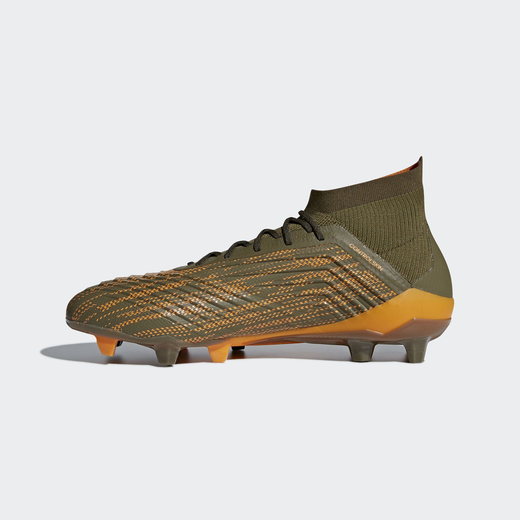 Adidas Predator 18.1 Lone Hunter FG - Trace Olive / Core Black / Bright Orange - Football Shirt 
