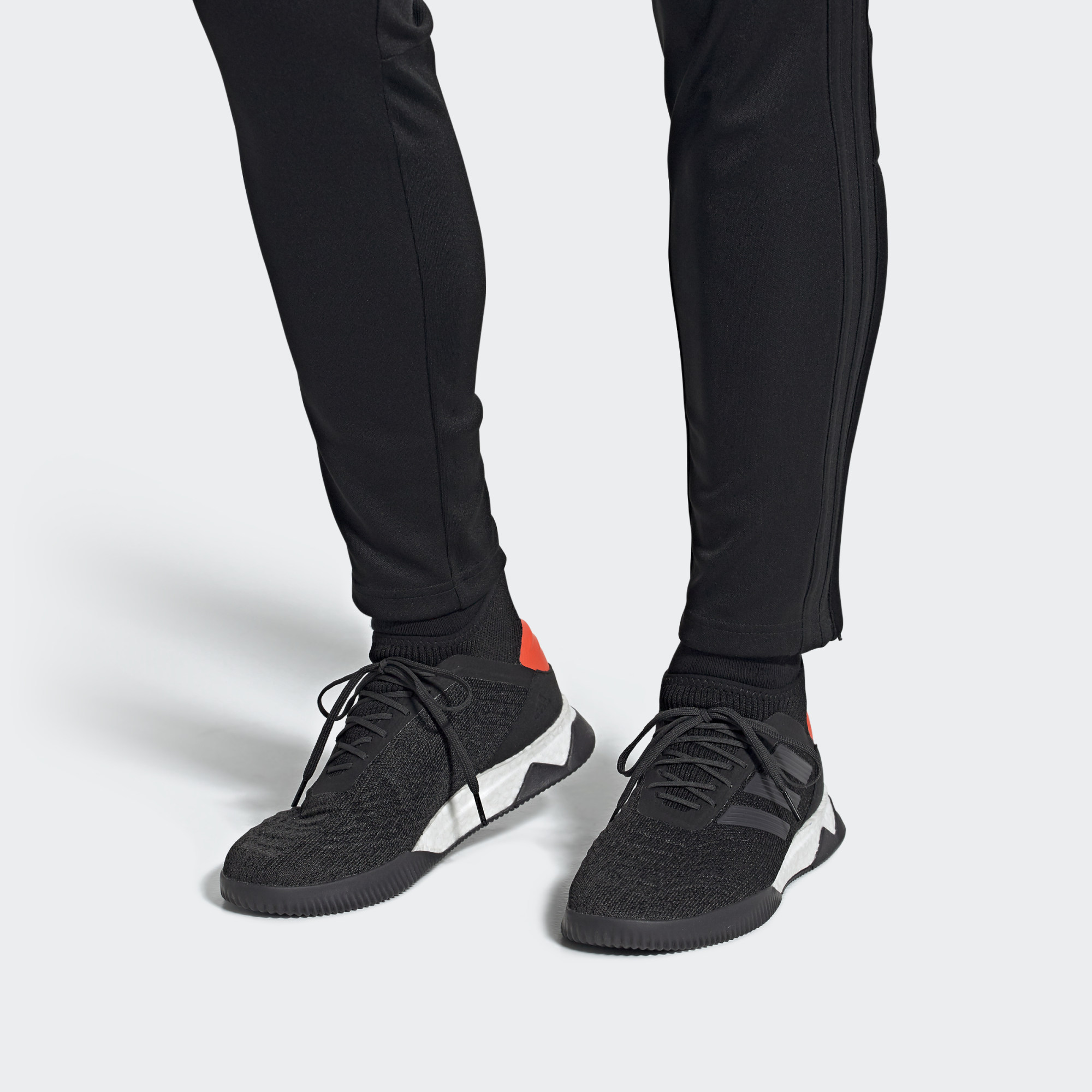 Adidas Predator 19.1 Trainers - Core Black / Utility Black / Solar Orange |  Equipment