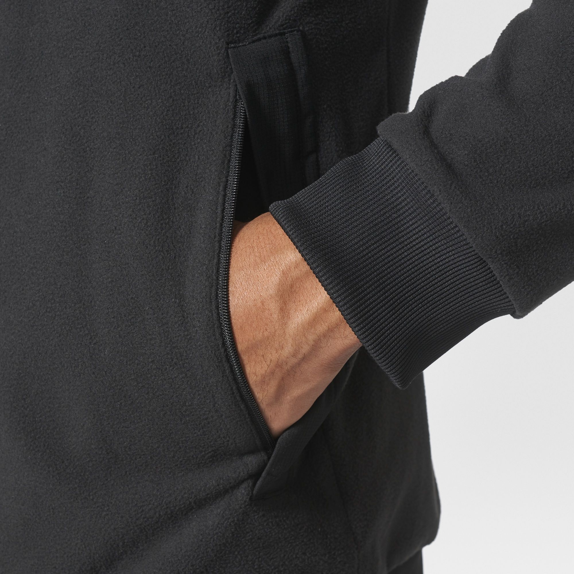 Adidas Tango Hybrid Fleece Jacket - Black - Football Shirt Culture ...