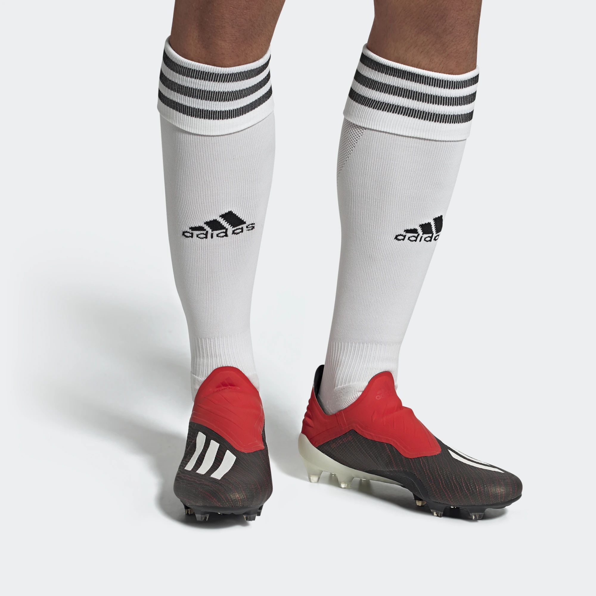 adidas x 18 black white red