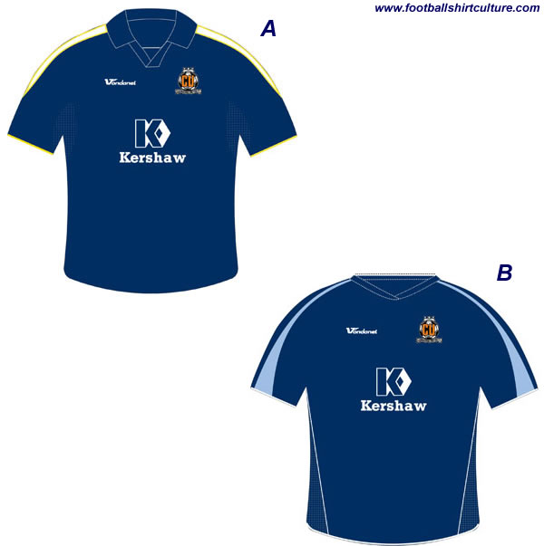 Away kit designs A & B Away kit designs A & B