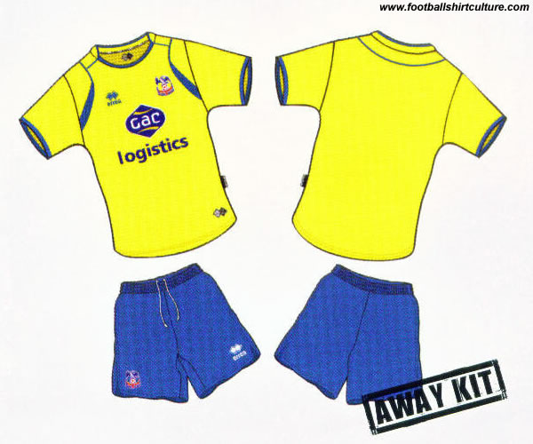Crystal Palace away kit 08/09 by errea Crystal Palace away kit 08/09 by errea