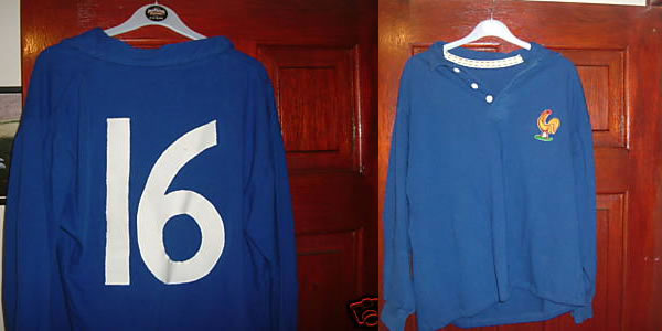 1958 MATCH WORN FRANCE WORLD CUP SHIRT 3RD/4TH PLACE